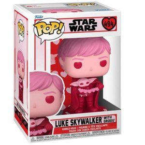 Funko Pop! Star Wars: Valentines - Luke & Grogu Vinyl Bobblehead #494